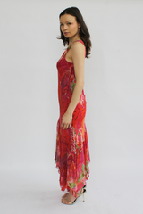 Floral pink maxi dress