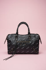#22 balanciaga logo black small city bag