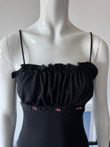 RAMPAGE Black Ruched Mini Dress