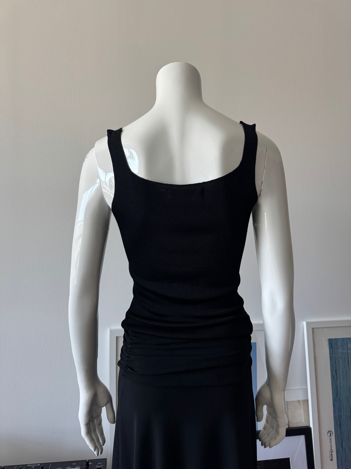 RAMPAGE Black Knit Top with Sequin Flowers