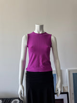 Magenta Sleeveless Glitter Top
