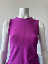 Magenta Sleeveless Glitter Top