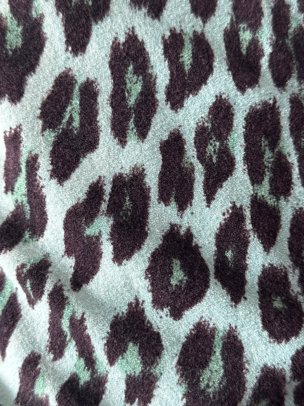 BLUMARINE Blue Leopard Print Wrap Sweater