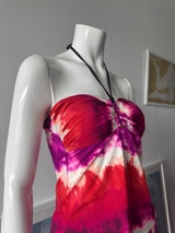 LA BLANCA Brown and Tie Dye Swim Tankini and Skirt