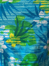 Blue/Green Tropical Print Tankini Top and Bottoms