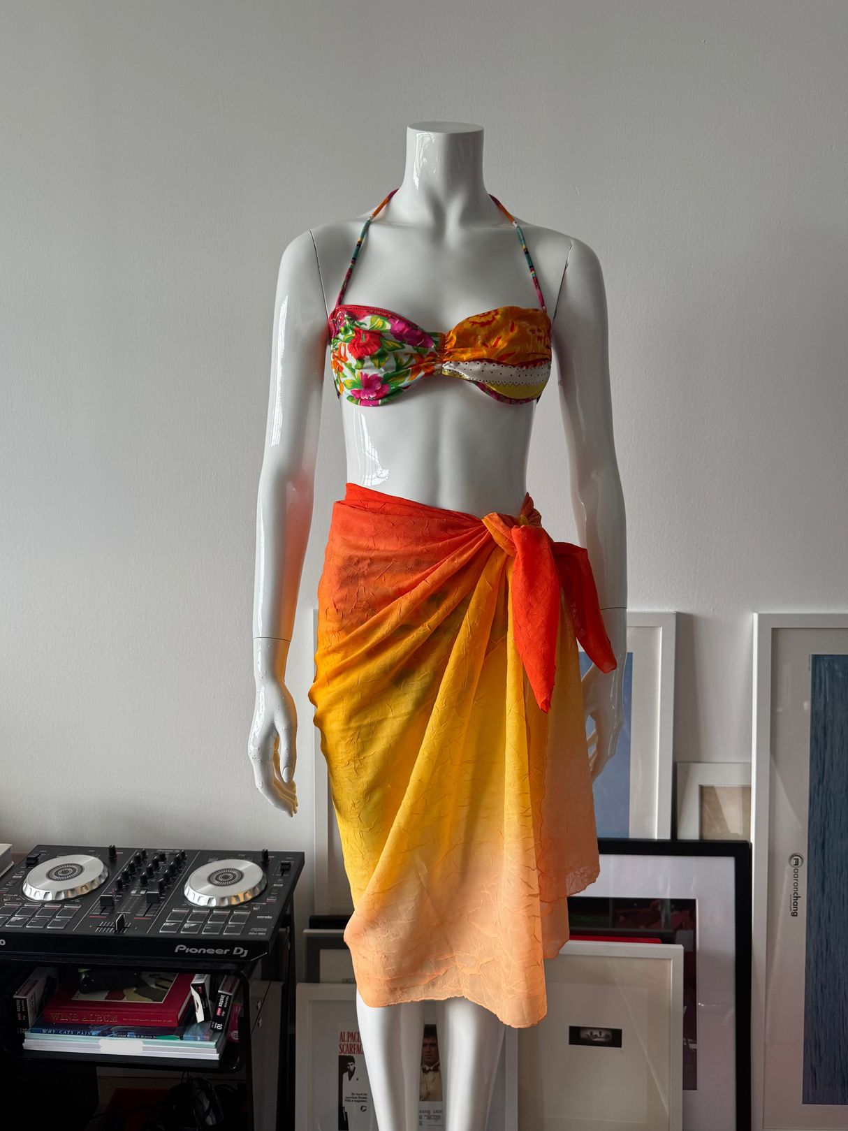 Orange/Yellow Ombré Crinkle Pareo