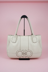 #51 Salvatore Ferragamo Izzie Gancini Embossed Tote