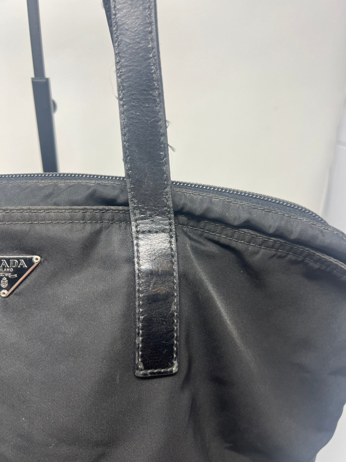#25 Prada tessutto top handle mini tote