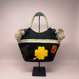 #31 Chanel Canvas Clover Flower rope Top-Handle Bag