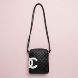#38 CHANEL Cambon Line Lambskin Medium Pochette Shoulder Bag A25178