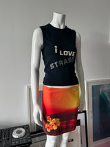 Sunset Print Mini Skirt