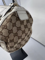 #19 gucci monogram barrel bag