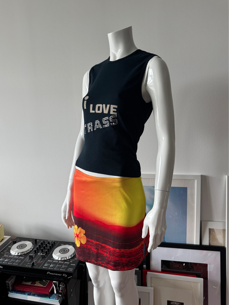 Sunset Print Mini Skirt