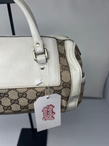 #19 gucci monogram barrel bag