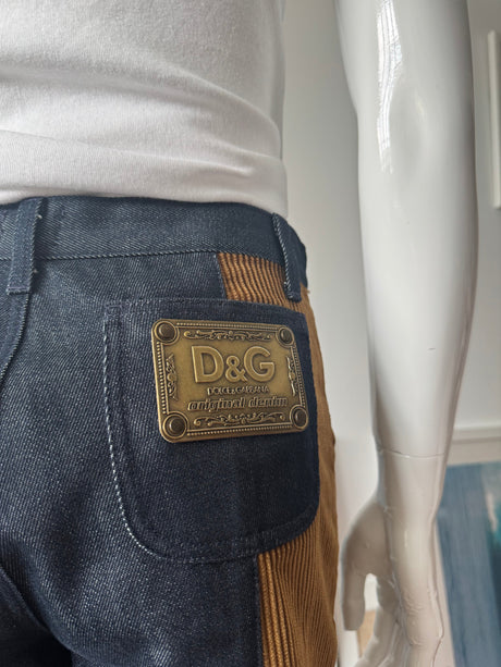 DOLCE & GABBANA Denim and Corduroy Pants