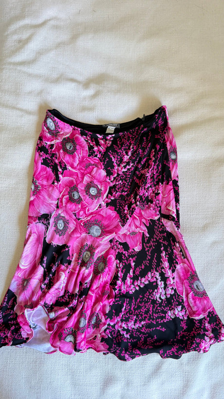 SS2002 Gianni Versace Couture by Donatella Versace Pink Poppy Floral Print Stretch Set