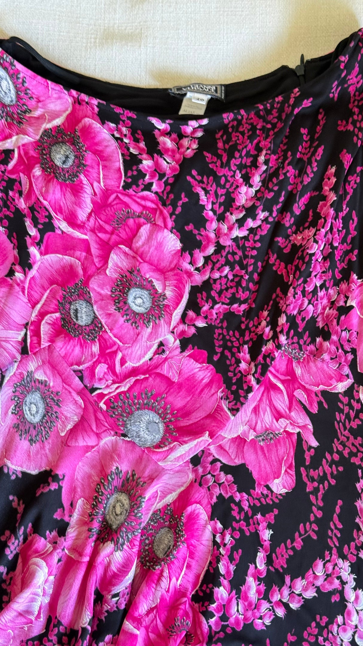 SS2002 Gianni Versace Couture by Donatella Versace Pink Poppy Floral Print Stretch Set