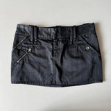 Diesel Pinstripe Leather Mini Skirt