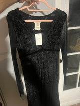 Fuzzi long black dress size S