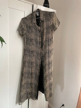 silk animal print dress