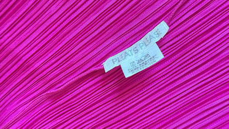 Issey Miyake Pleats Please Fuchsia Button-Up Top