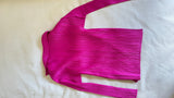 Issey Miyake Pleats Please Fuchsia Button-Up Top