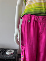 RALPH LAUREN Pink Silk Beaded Cargo Pant