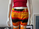 MOSCHINO Red/Black/Orange Striped Pants