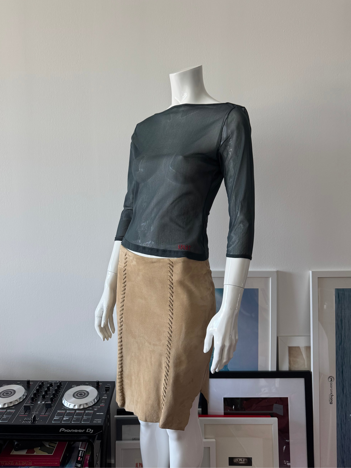 Tan Suede Mini Skirt