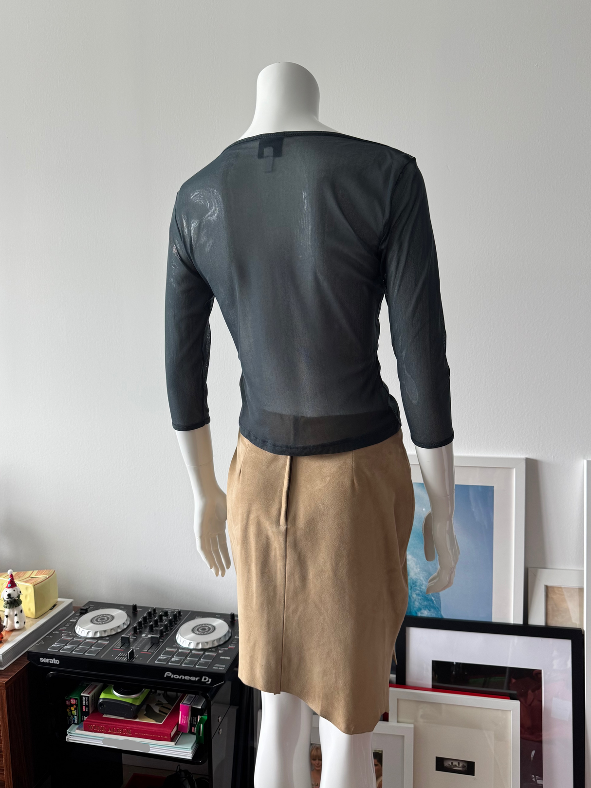 Tan Suede Mini Skirt
