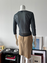 Tan Suede Mini Skirt
