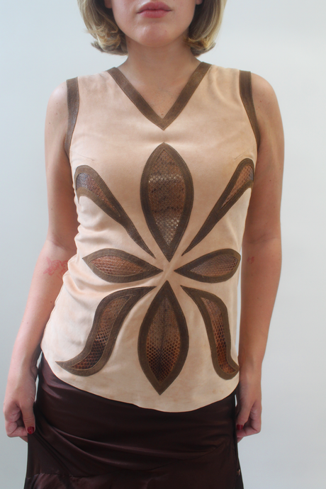 Archival suede top
