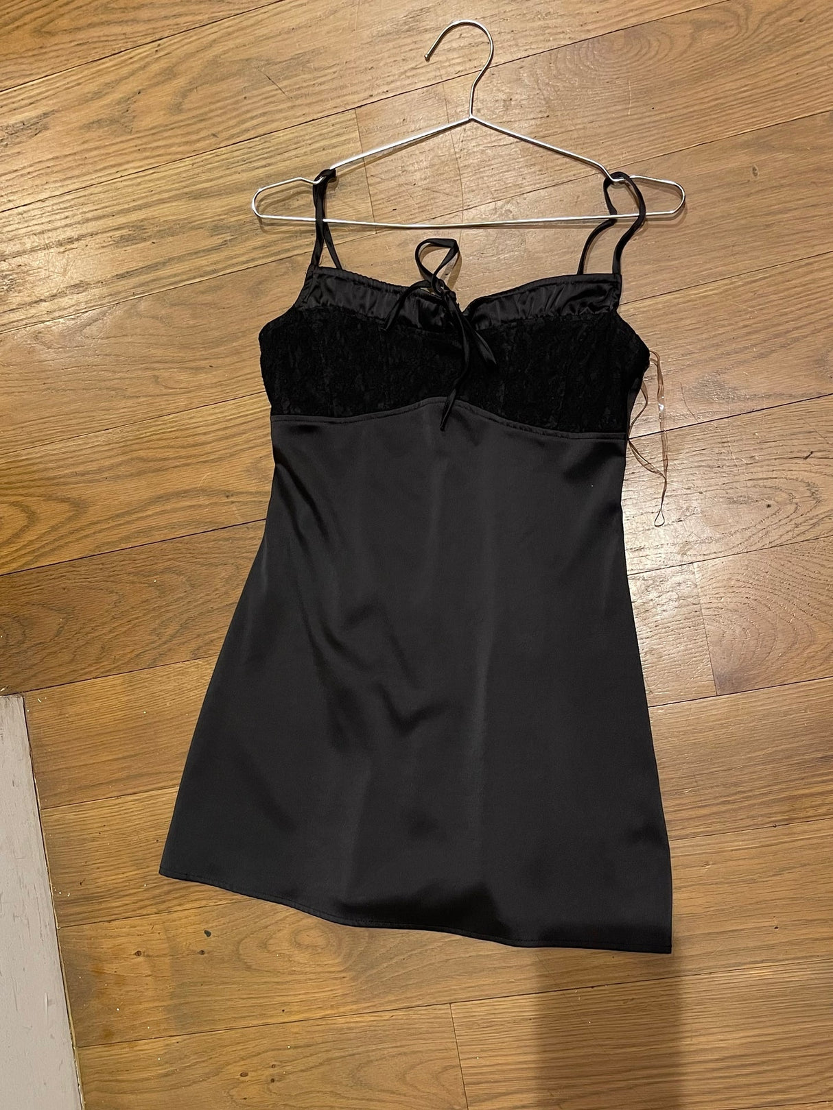 black mini dress