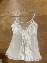 white beaded slip top