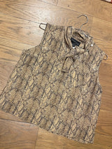 snake print blouse top