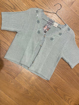 sage green cardigan