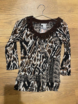 Animal print long sleeve top