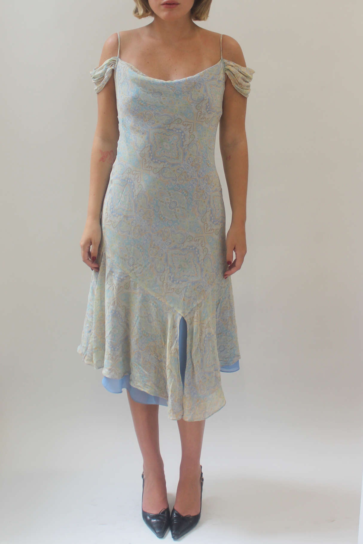 Paisley silk dress