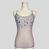 Mesh embroidered sequin cami
