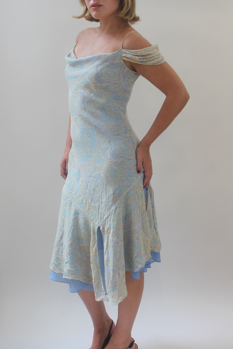 Paisley silk dress