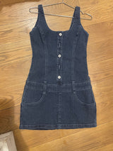 denim y2k mini dress