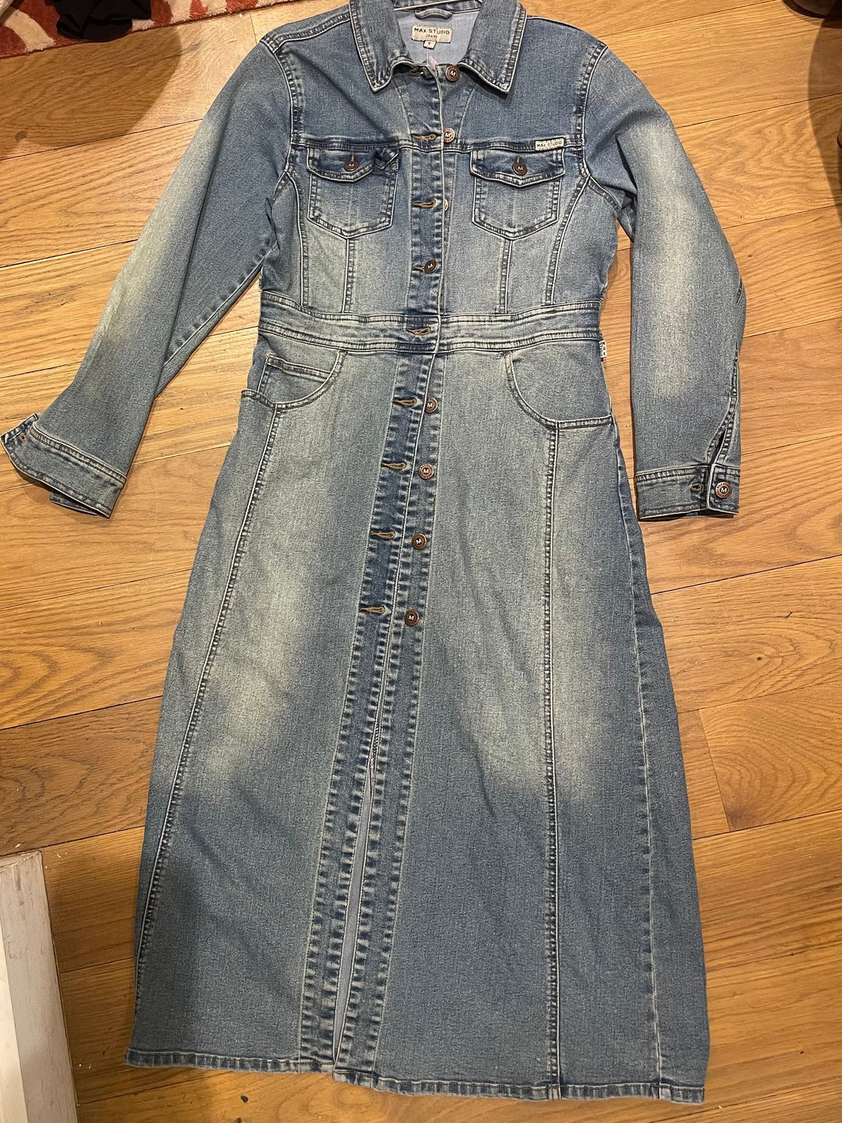 Denim trench