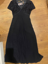 black beaded maxi dress