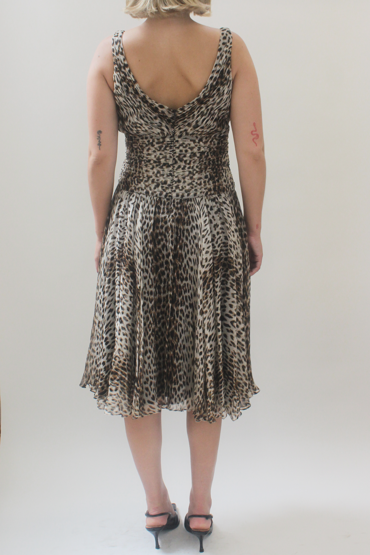 Tadashi animal print silk dress