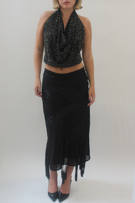 beaded y2k halter top