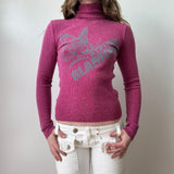 Hysteric Glamour Pink Ribbed Turtleneck