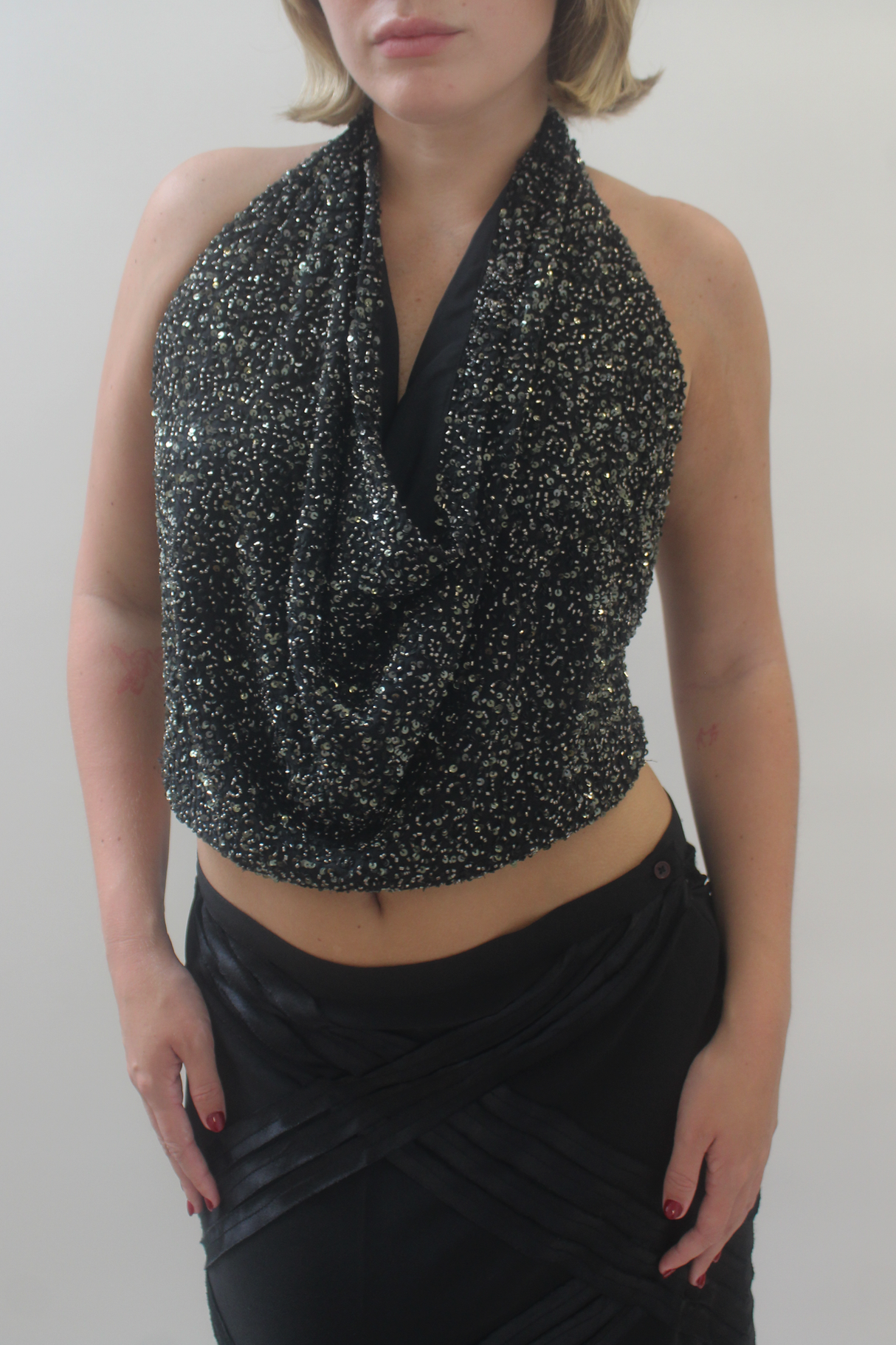 beaded y2k halter top