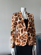 JUST CAVALLI Giraffe Animal Print Blazer