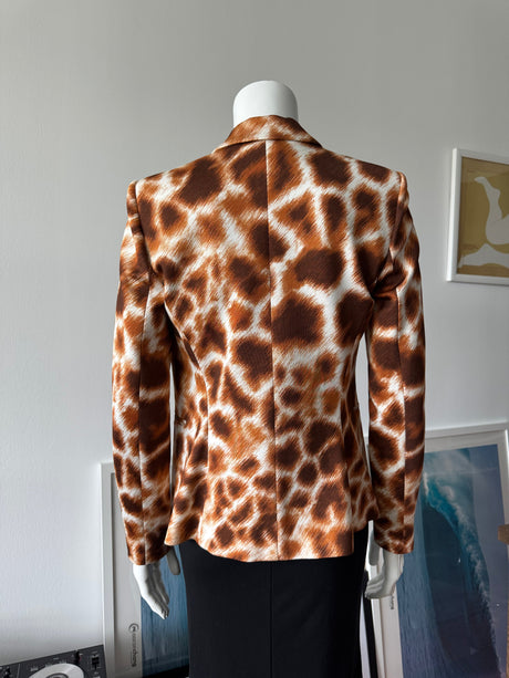 JUST CAVALLI Giraffe Animal Print Blazer