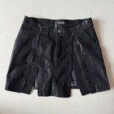 Morgan De Toi Black Leather Zip Mini Skirt